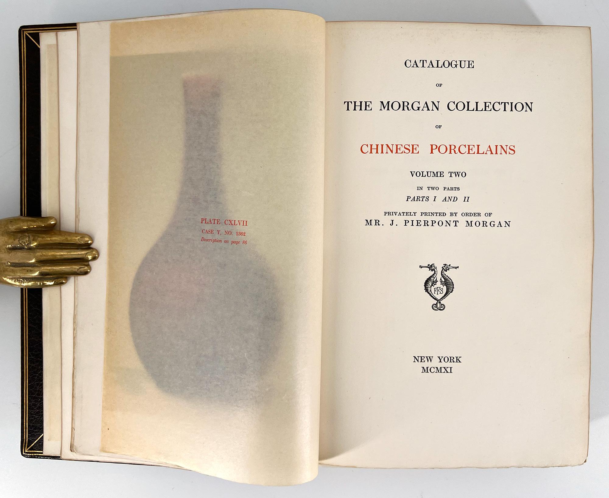 Gilt Catalogue of the Morgan Collection of Chinese Porcelains For Sale