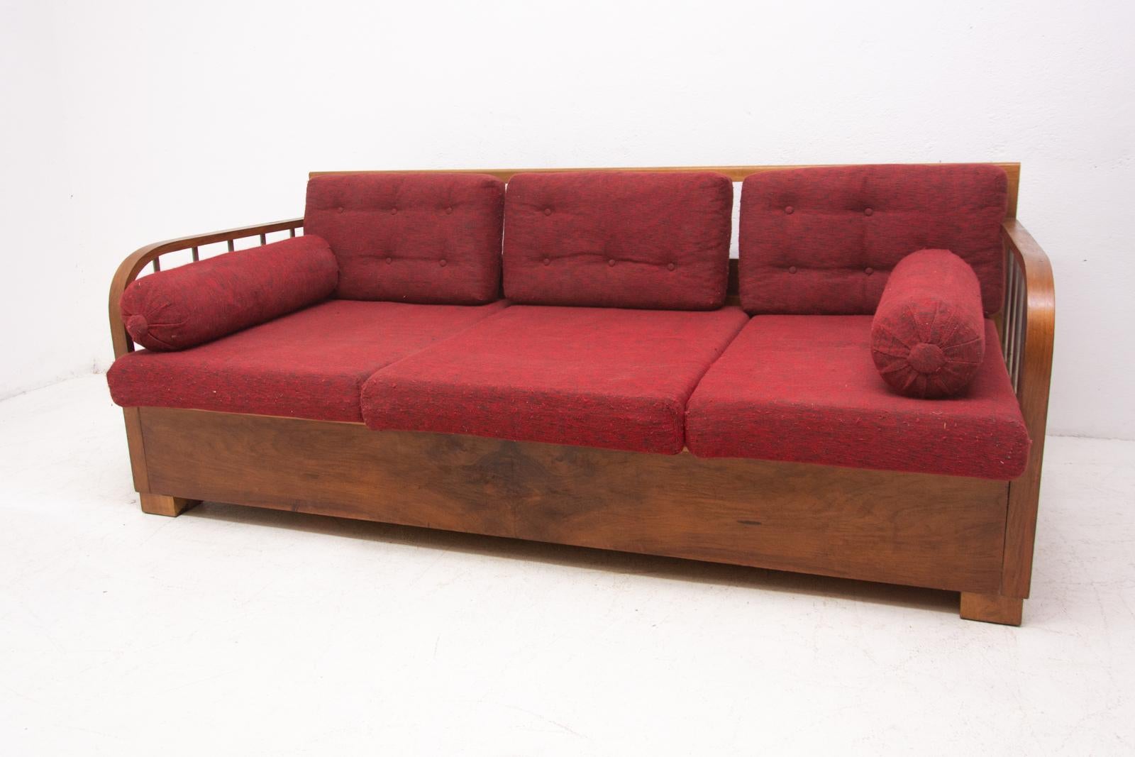 20th Century Cataloque Functionalist Sofa H-215 by Jindrich Halabala for UP Zavody, 1930s