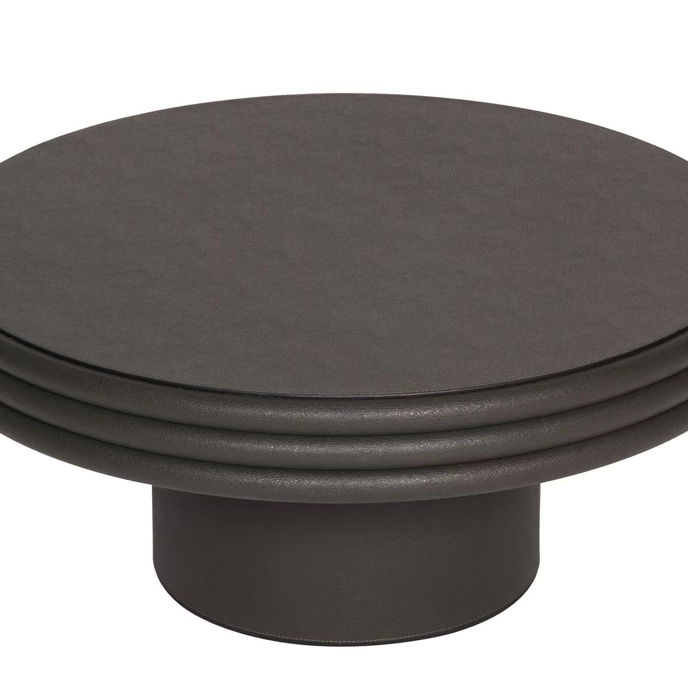 Leather Catane Set of 3 Coffee Table For Sale