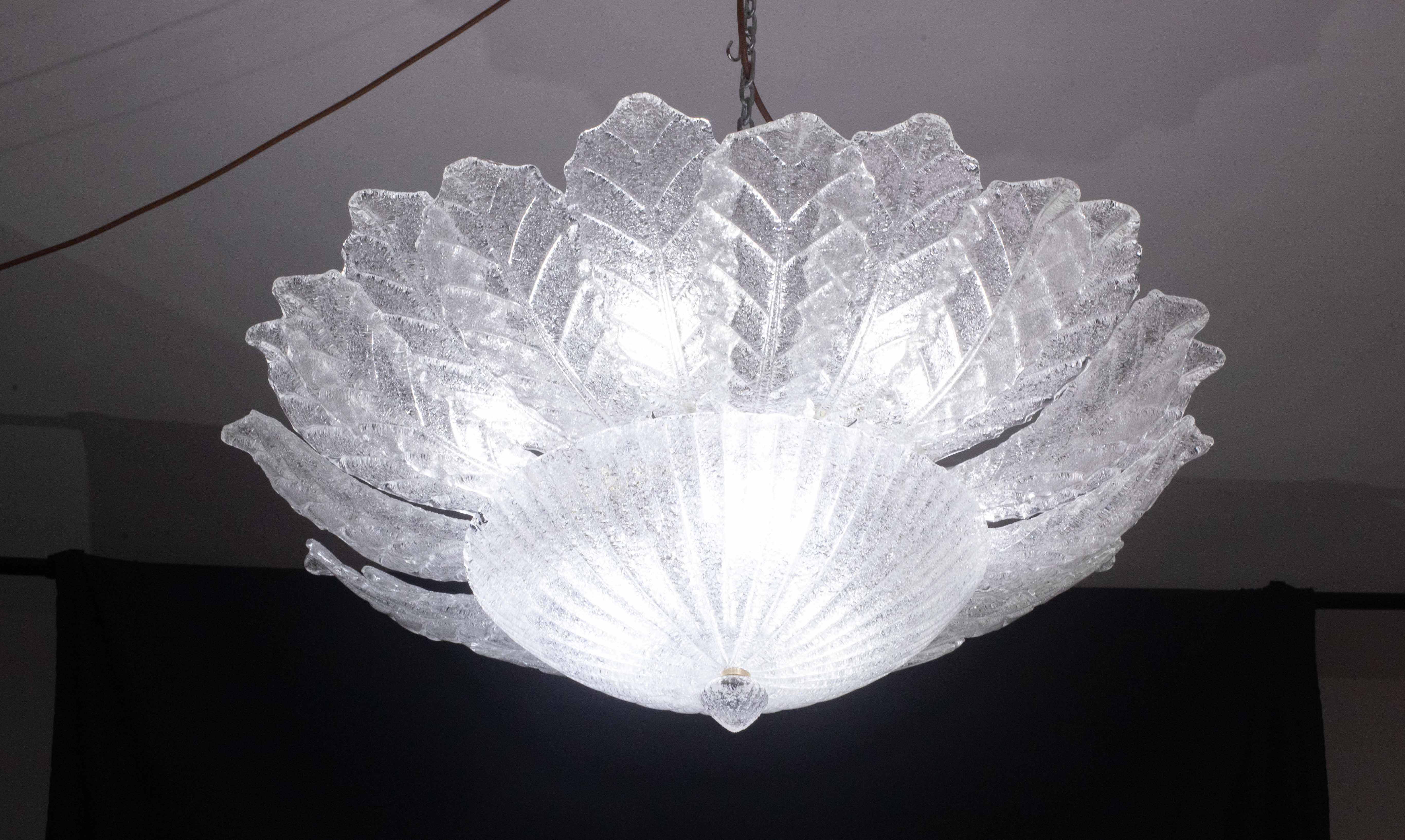 Splendid Large Size Murano glass ceiling lamp in coloured glass bead with trasparent clear glass, ispired to Catania City in Sicily

Period: circa 1970.

The light mounts 9 standard European e27 lamp holders, possible to switch for Usa