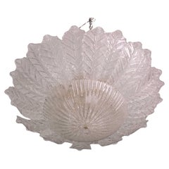 Catania, Large Size Murano Clear trasparent Vintage Glass Ceiling Light, 1970s