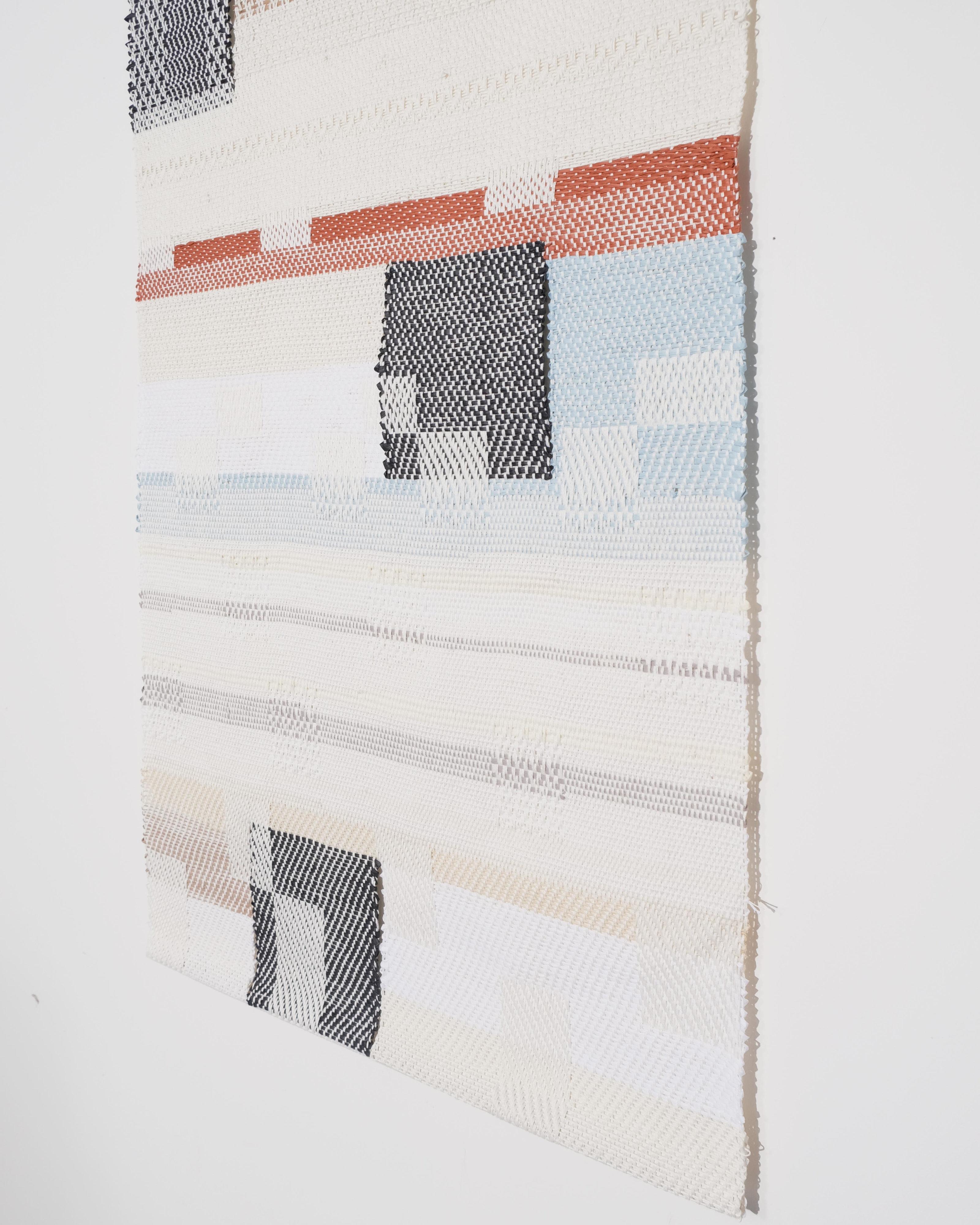 Single panel handwoven with linen, paper yarn & raffia
H180 x W80 cm