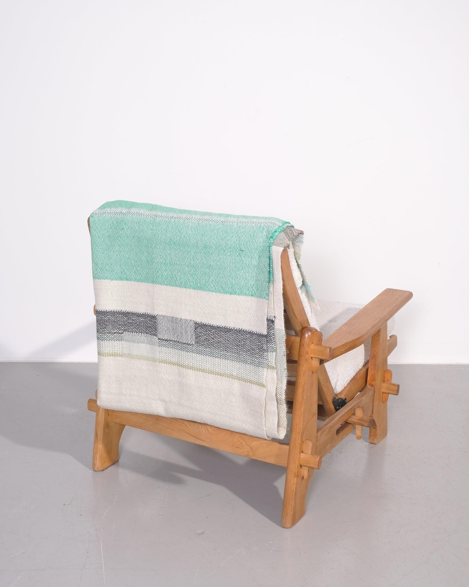 Contemporary Catarina Riccabona, Handwoven Alpaca Throw 'Vivid Green' For Sale