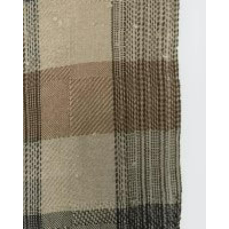 Contemporary Catarina Riccabona, Handwoven throw 'Burgundy Red & Caramel Brown' For Sale
