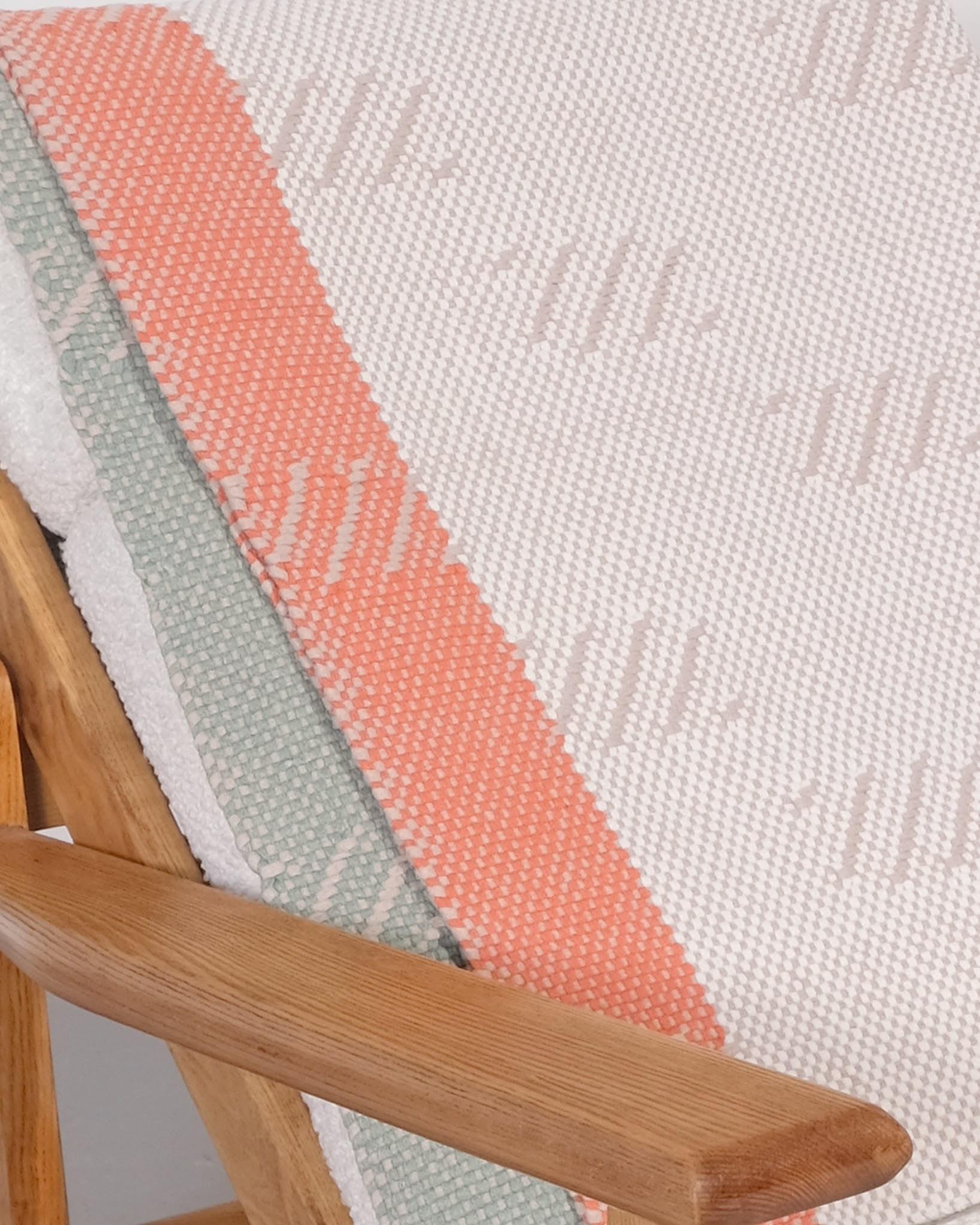 Contemporary Catarina Riccabona, Handwoven Throw 'Recycled Cotton Putty' For Sale