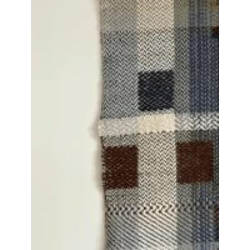 Catarina Riccabona, Mustard,  Navy, Chestnut Hand-woven Wall Hanging In Excellent Condition For Sale In London, GB