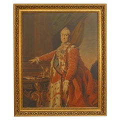Catarina the Great Portrait, Classical Antique Wall Painting, 44.5\"
