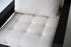 CraftAssociates Lounge Chair, Cawtaba Modern Lounge Chair, Black and Thick Weave