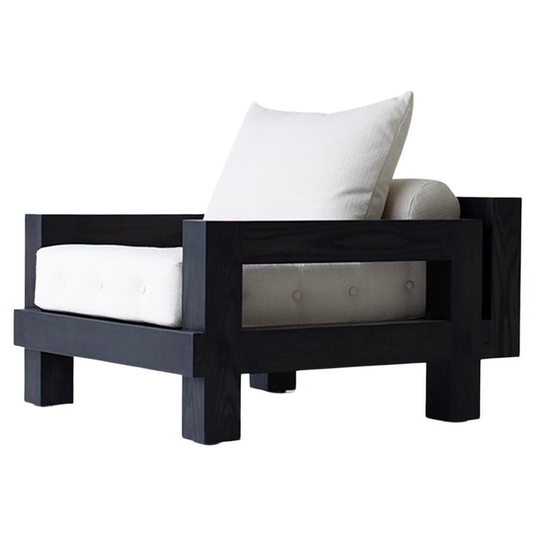 Catawba Lounge Chair, Modern Lounge Chair, Black and Thick Weave, Craft