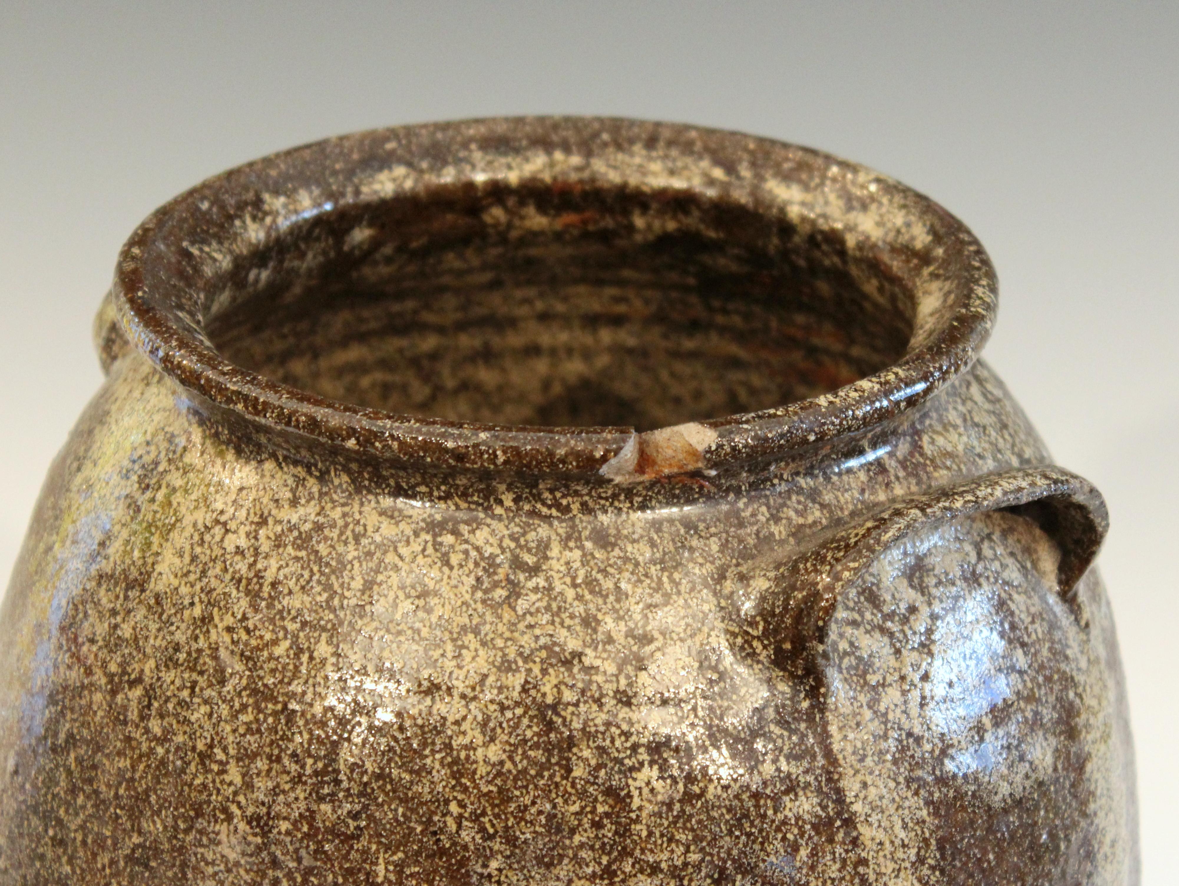 Catawba Valley Antique North Carolina Pottery Vintage NC Southern Folk Jar Jug In Fair Condition In Wilton, CT