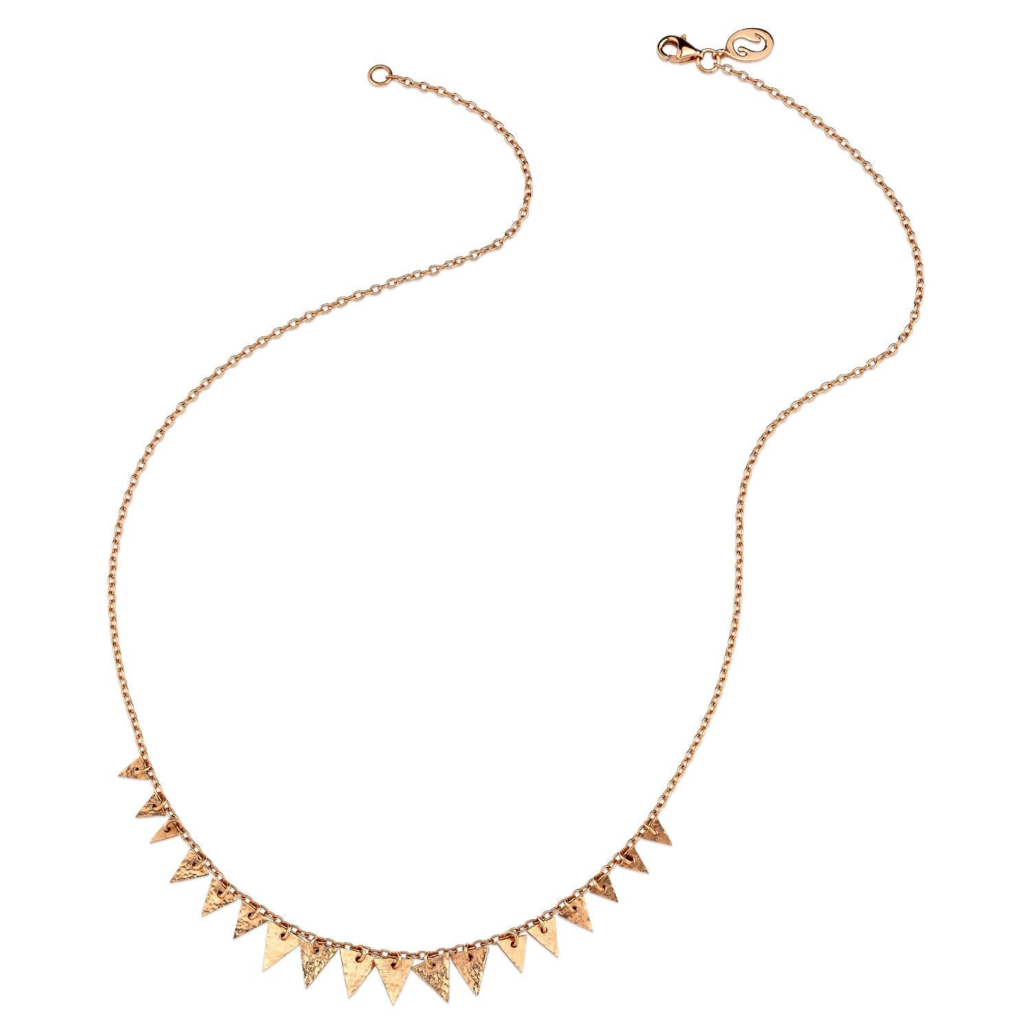 Catch You Seed Short Necklace in 14K Rose Gold For Sale