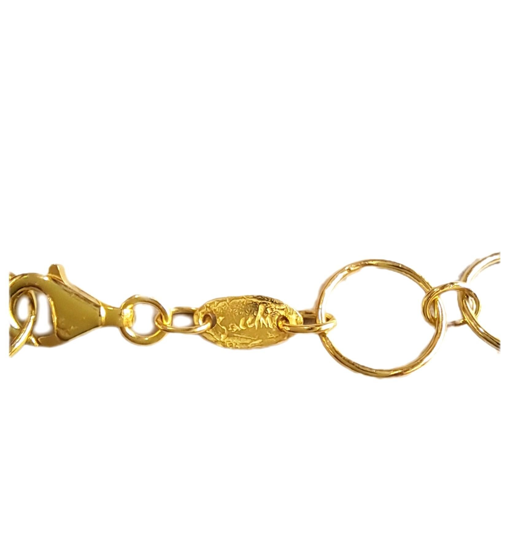 Artista Catena a maglie in Oro Giallo Satinato 18k in vendita