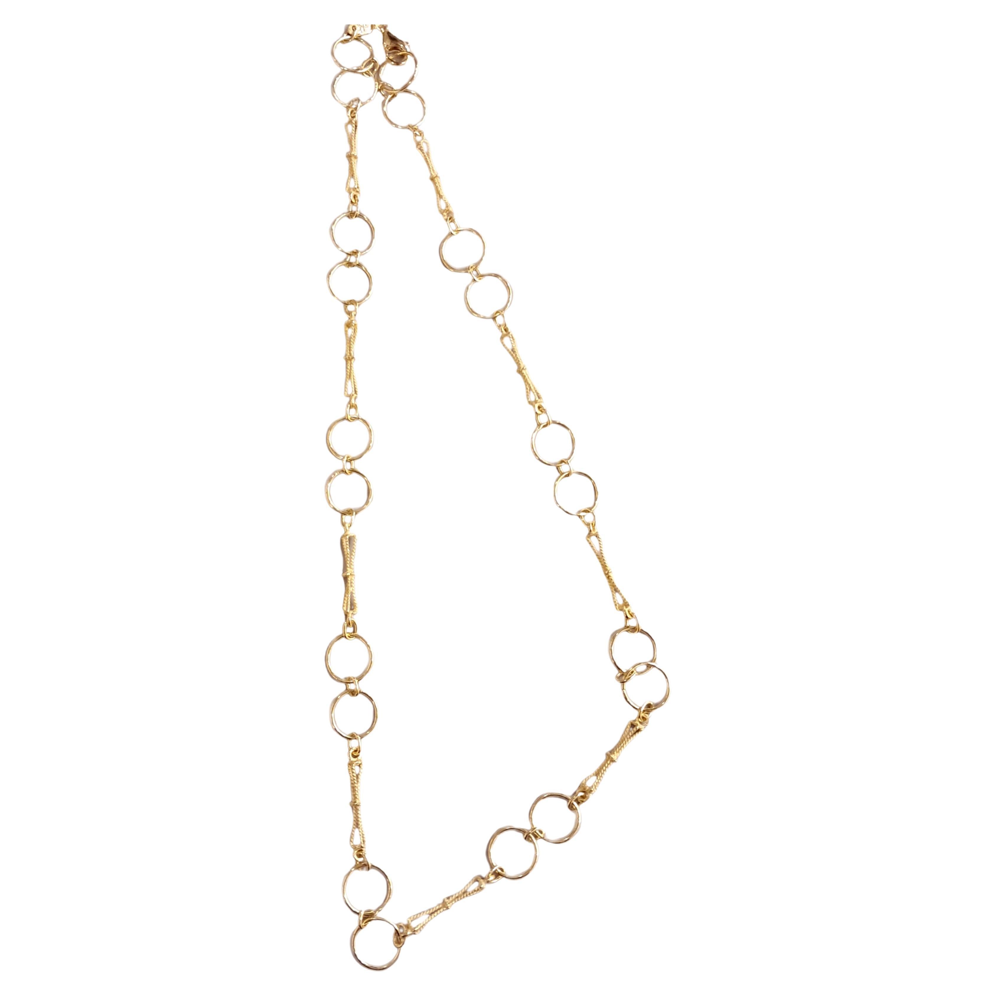 Catena a maglie in Oro Giallo Satinato 18k