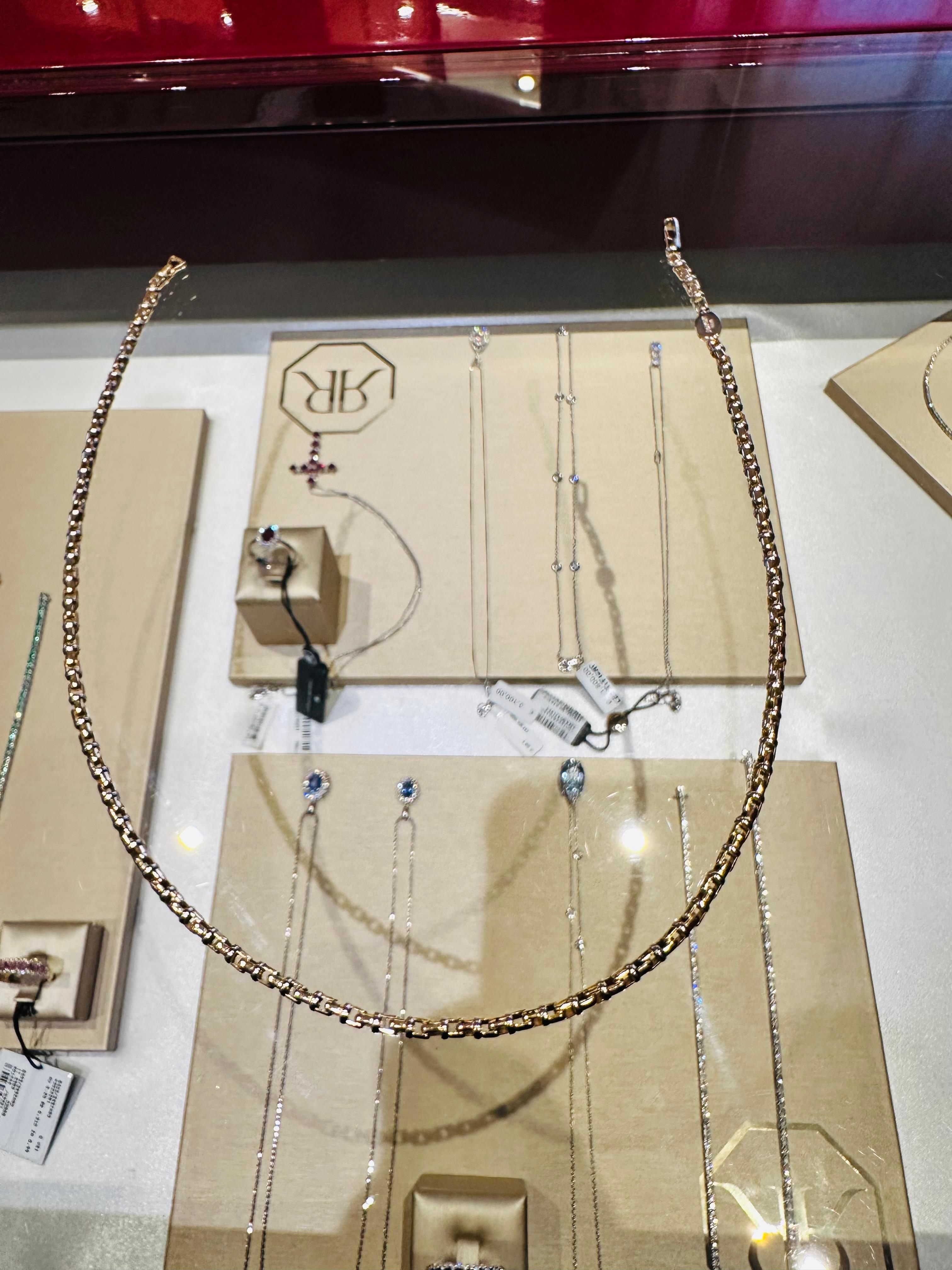 Catena in Oro Giallo e Bianco 18kt Barakà – L’Eleganza della Forza For Sale 5