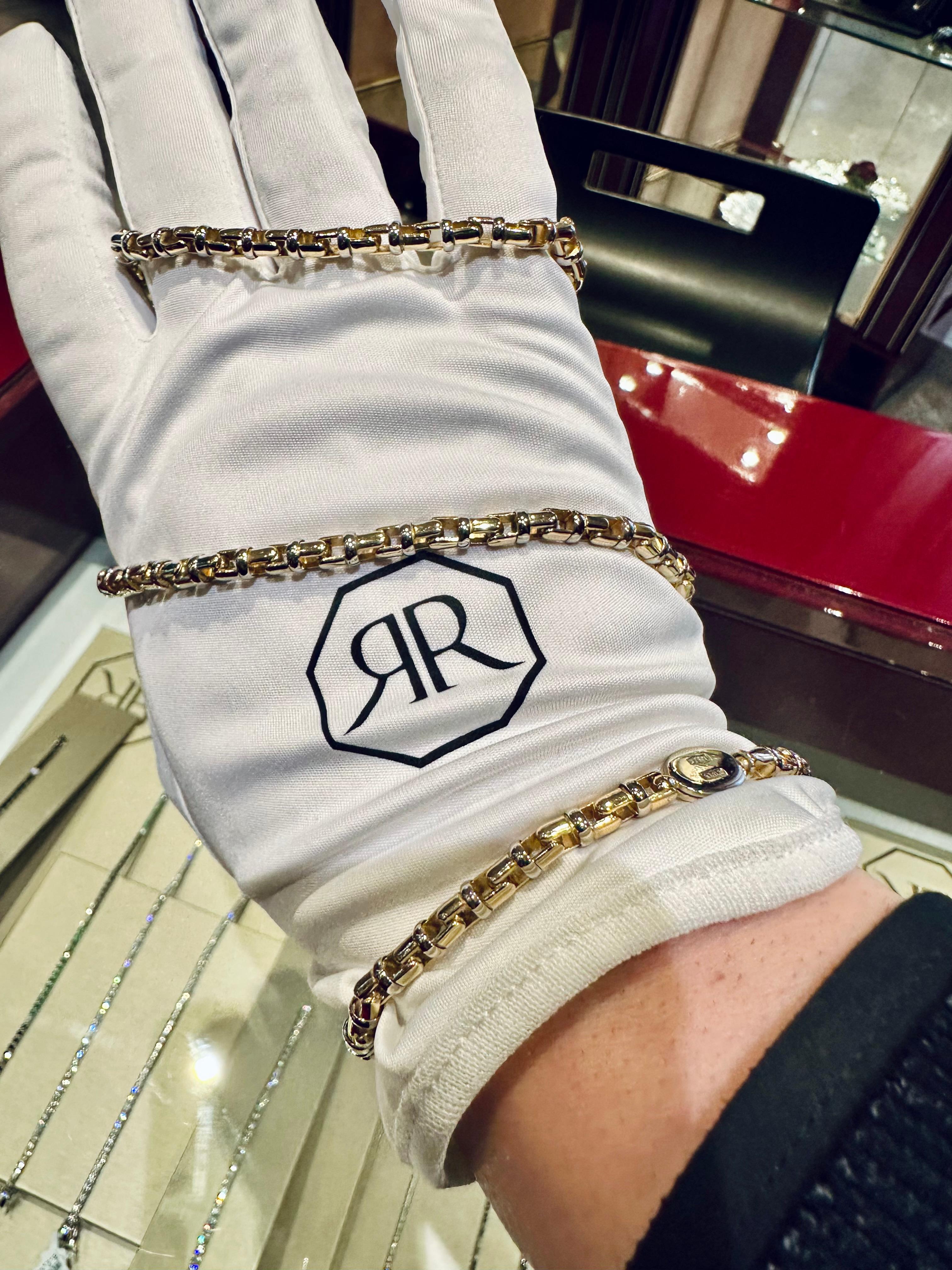 Catena in Oro Giallo e Bianco 18kt Barakà – L’Eleganza della Forza For Sale 6