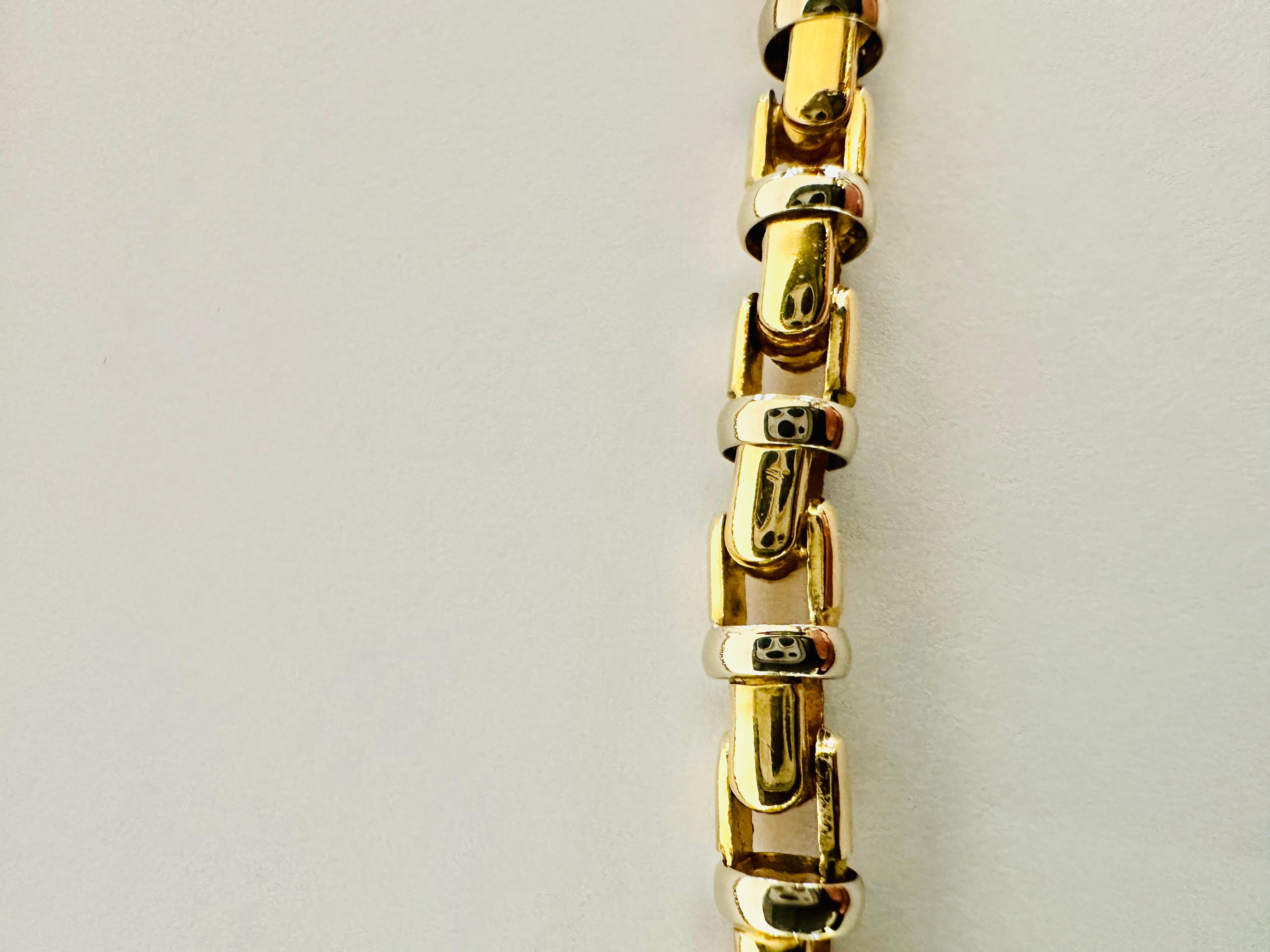 Catena in Oro Giallo e Bianco 18kt Barakà – L’Eleganza della Forza In New Condition For Sale In Guidizzolo, IT