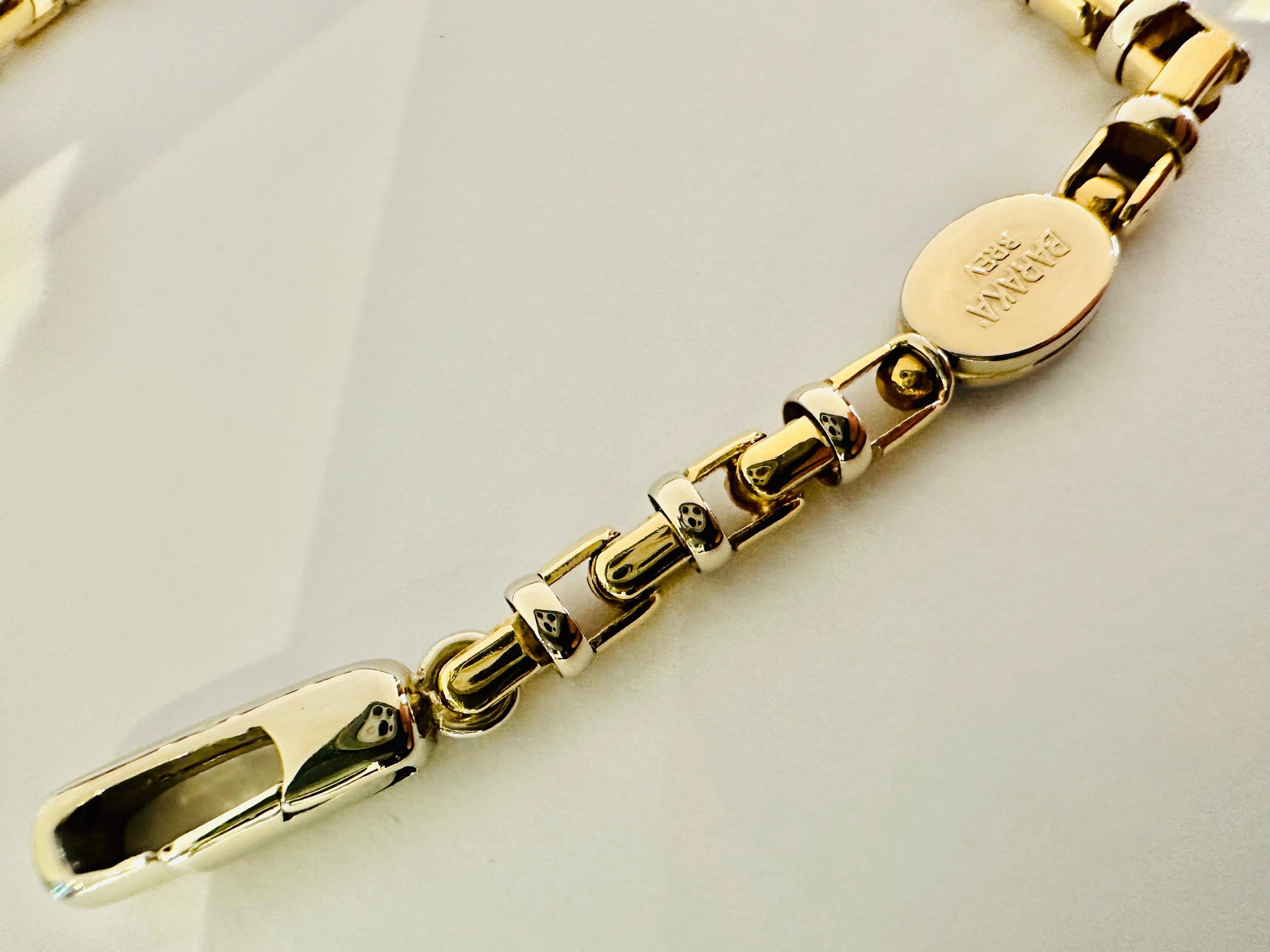 Men's Catena in Oro Giallo e Bianco 18kt Barakà – L’Eleganza della Forza For Sale