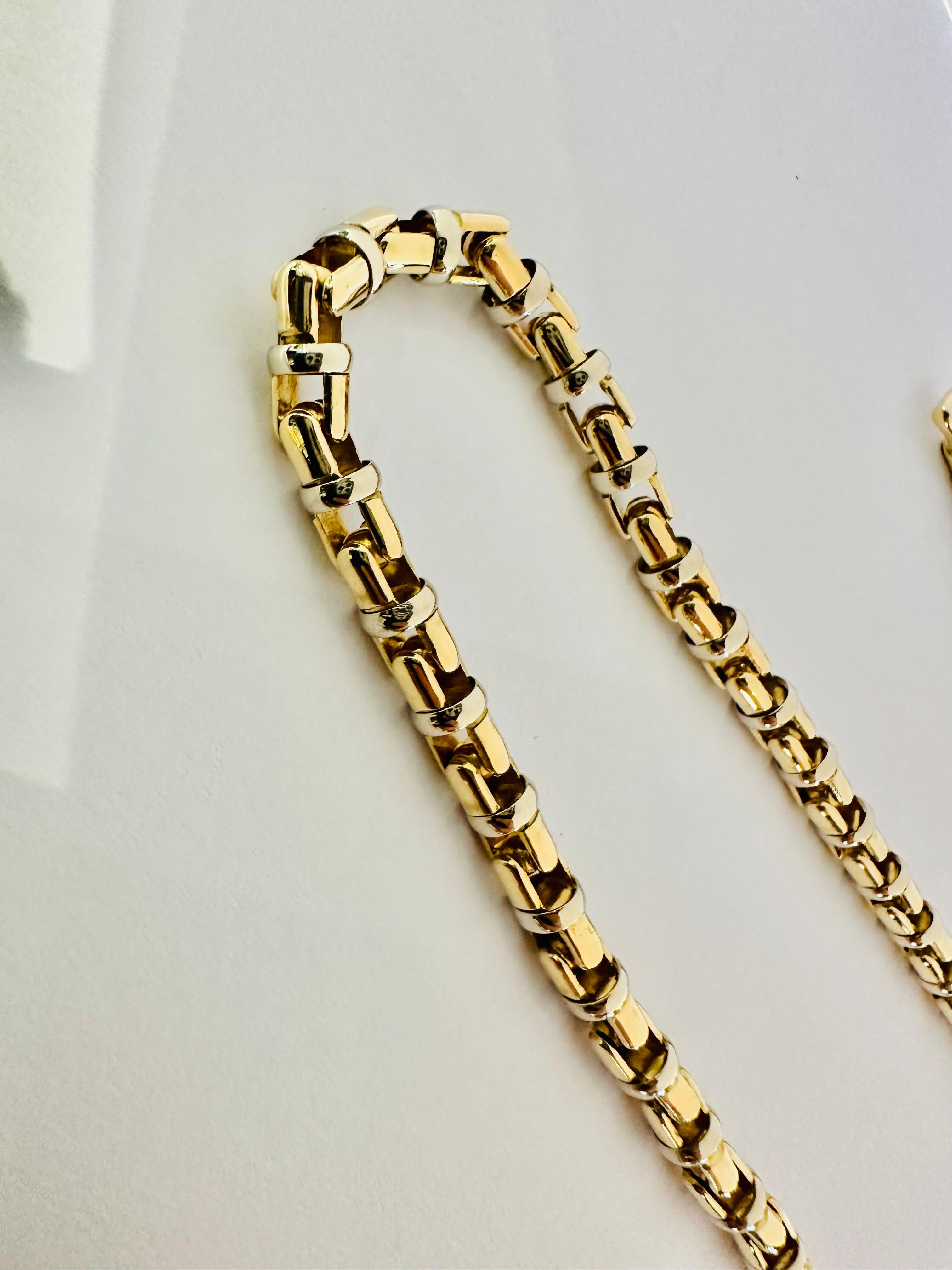 Catena in Oro Giallo e Bianco 18kt Barakà – L’Eleganza della Forza For Sale 1