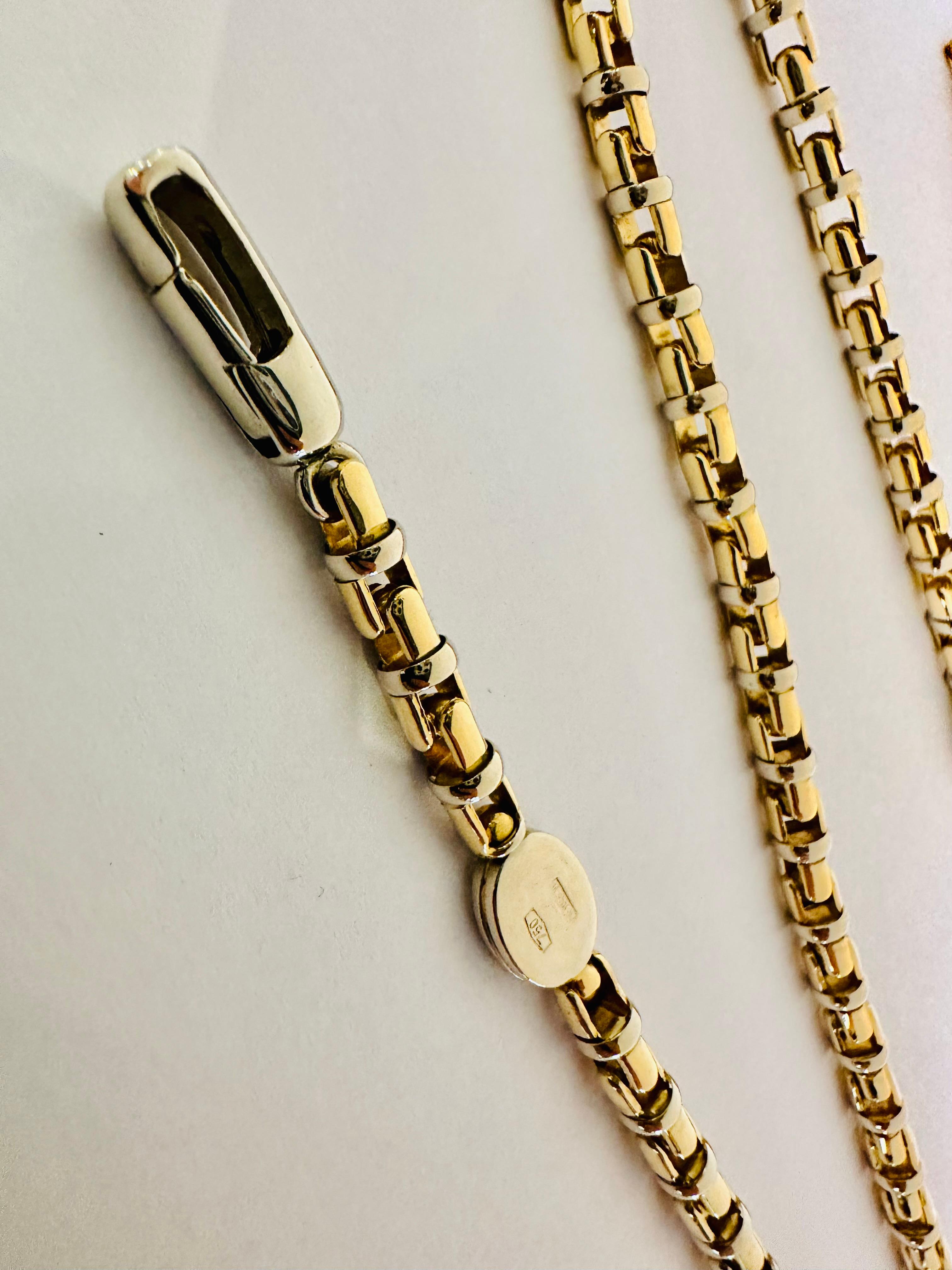 Catena in Oro Giallo e Bianco 18kt Barakà – L’Eleganza della Forza For Sale 2
