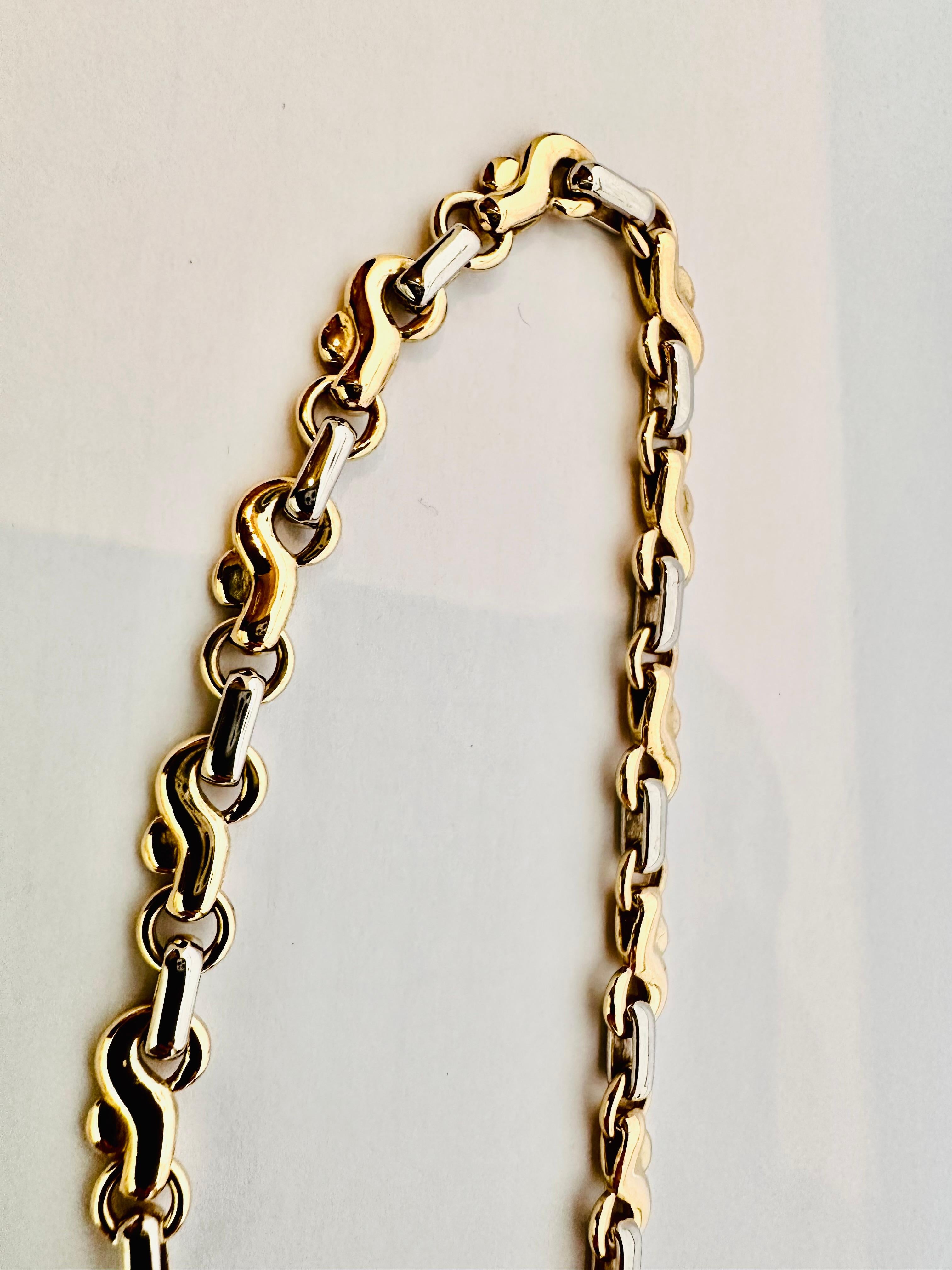 Catena in Oro Giallo e Bianco 18kt – Prestigio e Carisma in Ogni Dettaglio In condizioni Nuovo in vendita a Guidizzolo, IT