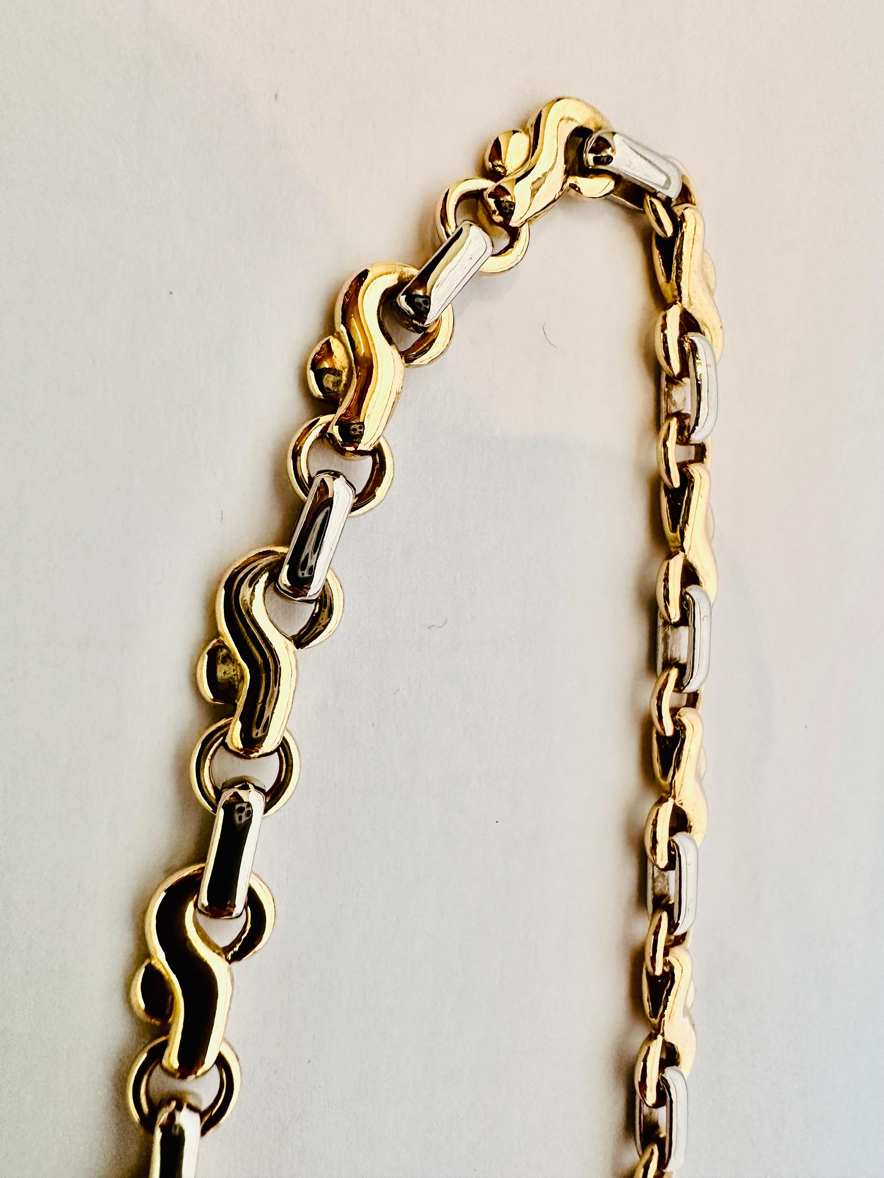 da uomo o donna Catena in Oro Giallo e Bianco 18kt – Prestigio e Carisma in Ogni Dettaglio in vendita