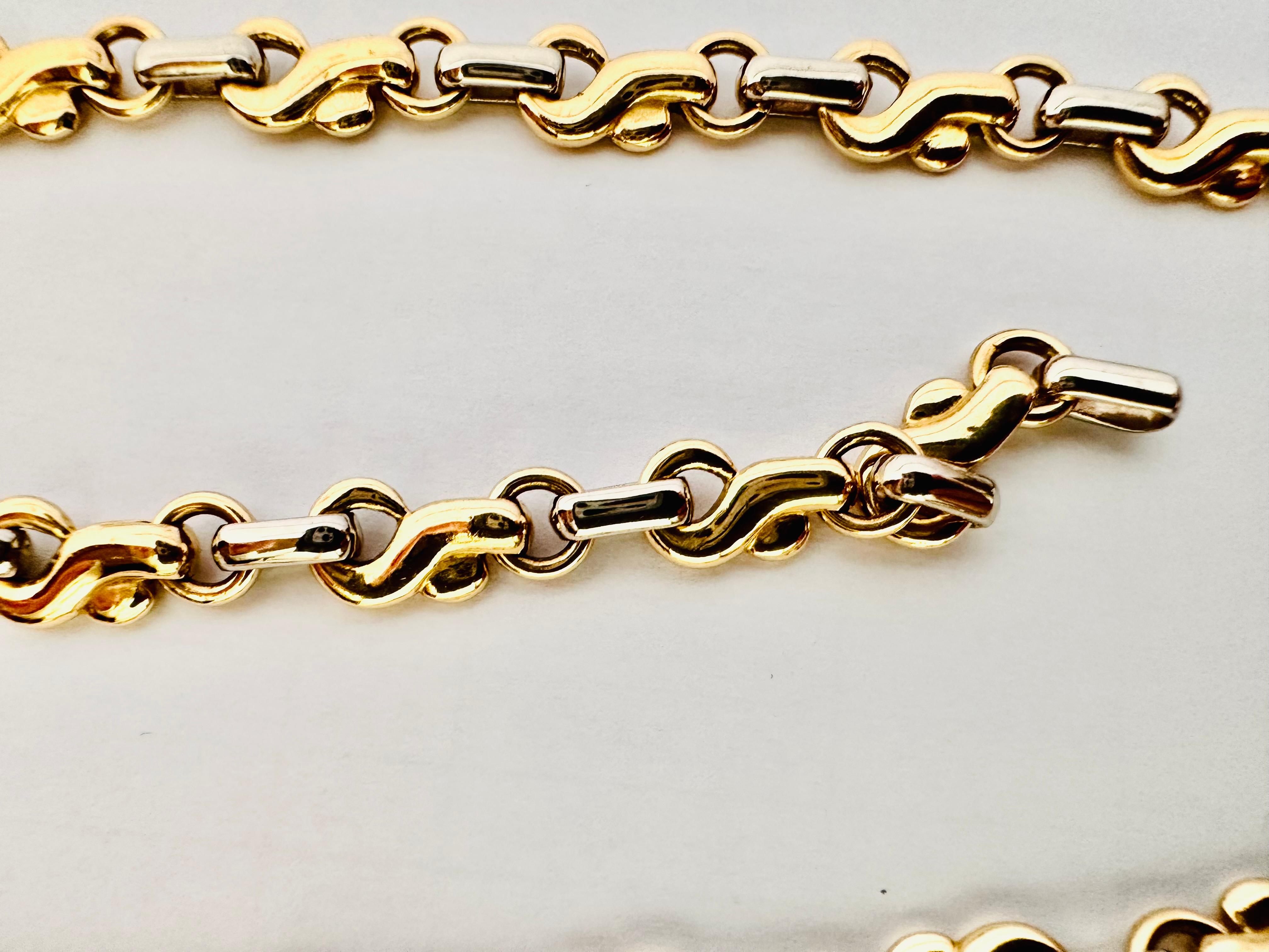 Catena in Oro Giallo e Bianco 18kt – Prestigio e Carisma in Ogni Dettaglio in vendita 1