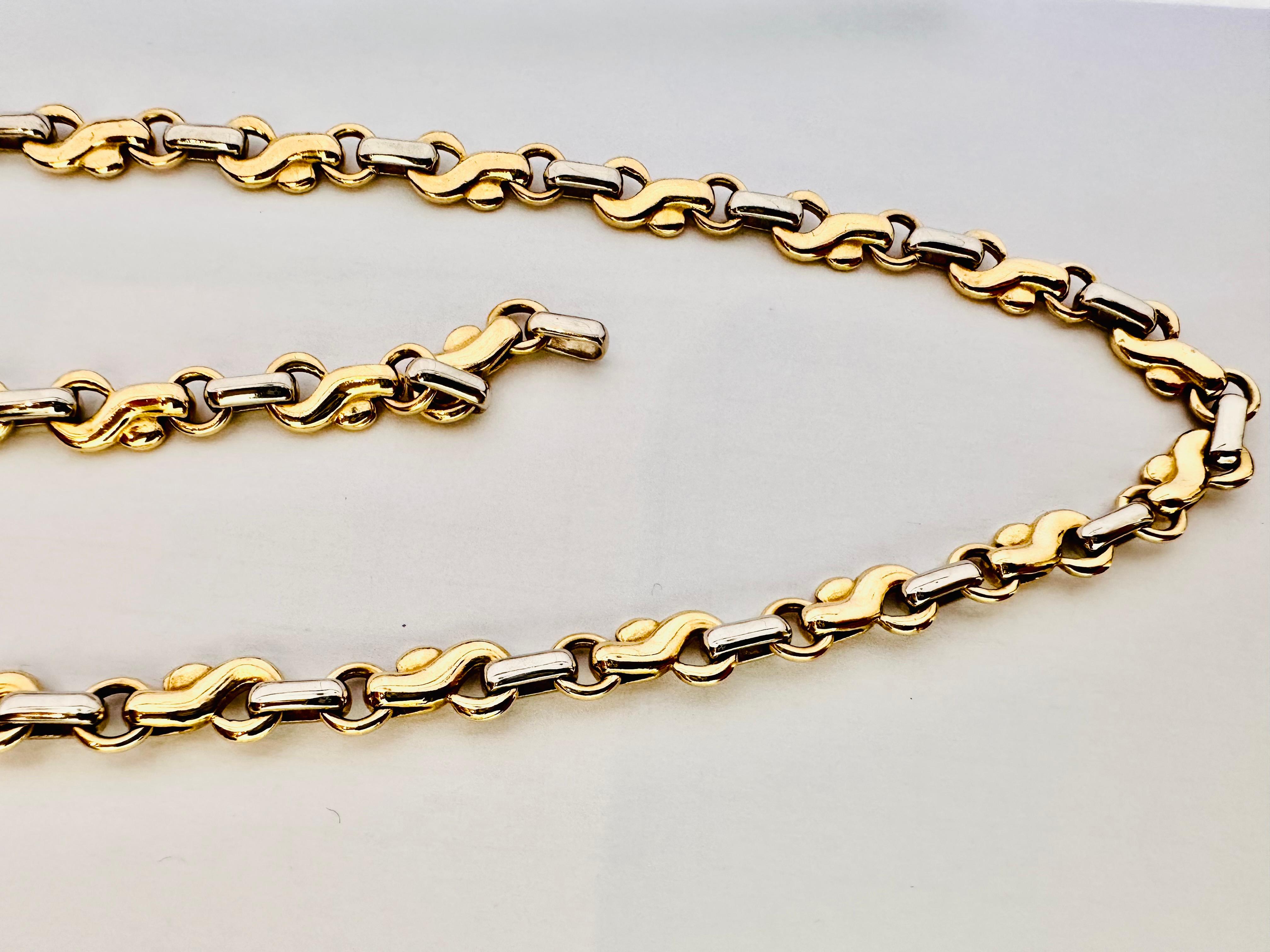 Catena in Oro Giallo e Bianco 18kt – Prestigio e Carisma in Ogni Dettaglio in vendita 5