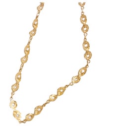 Satin 18k Gelbgold Segment Kette
