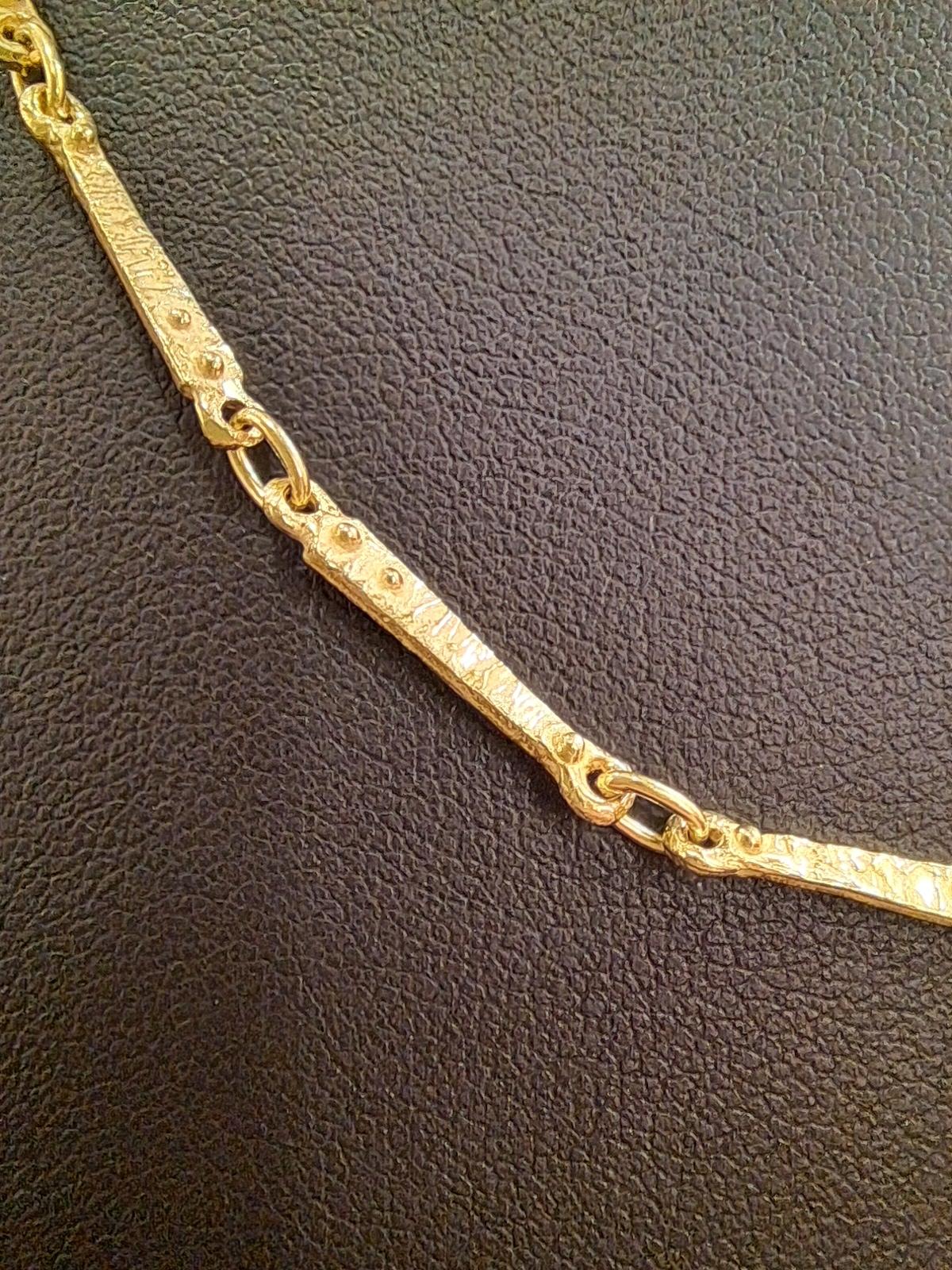 Contemporaneo Catena Sacchi in Oro Giallo Satinato 18k Collezione 