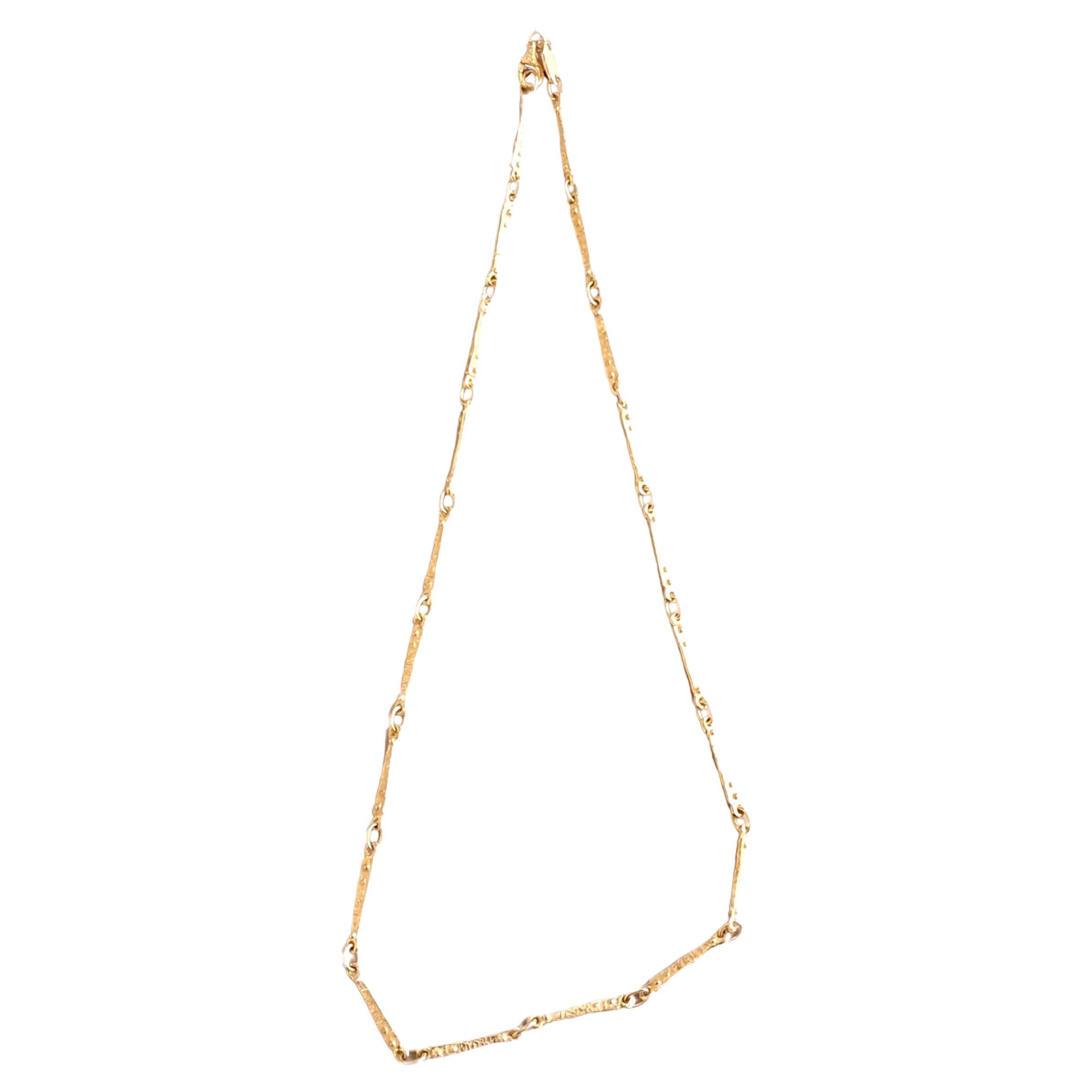Catena Sacchi in Oro Giallo Satinato 18k Collezione "Steps" in vendita