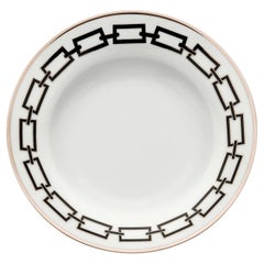 Set di 6 piatti da minestra Catene Nero di Gio Ponti