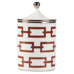 Candela Catene Scarlatto con coperchio di Gio Ponti