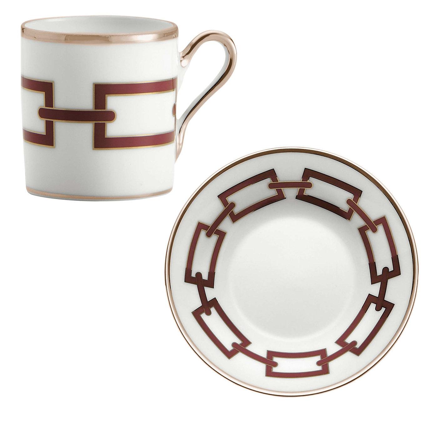 Catene Scarlatto, 2er-Set Espresso-Tasse und Untertassen und Untertassen von Gio Ponti (21. Jahrhundert und zeitgenössisch) im Angebot