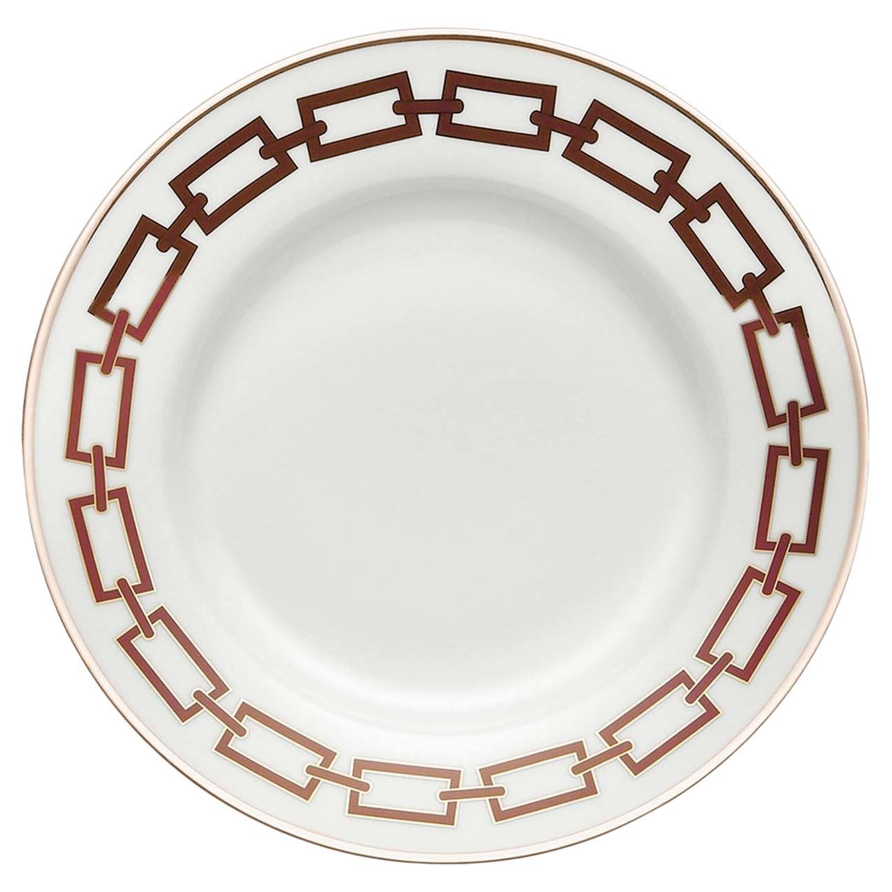 Set di 6 piatti Catene Scarlatto di Gio Ponti