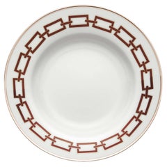 Set di 6 piatti da zuppa Catene Scarlatto di Gio Ponti