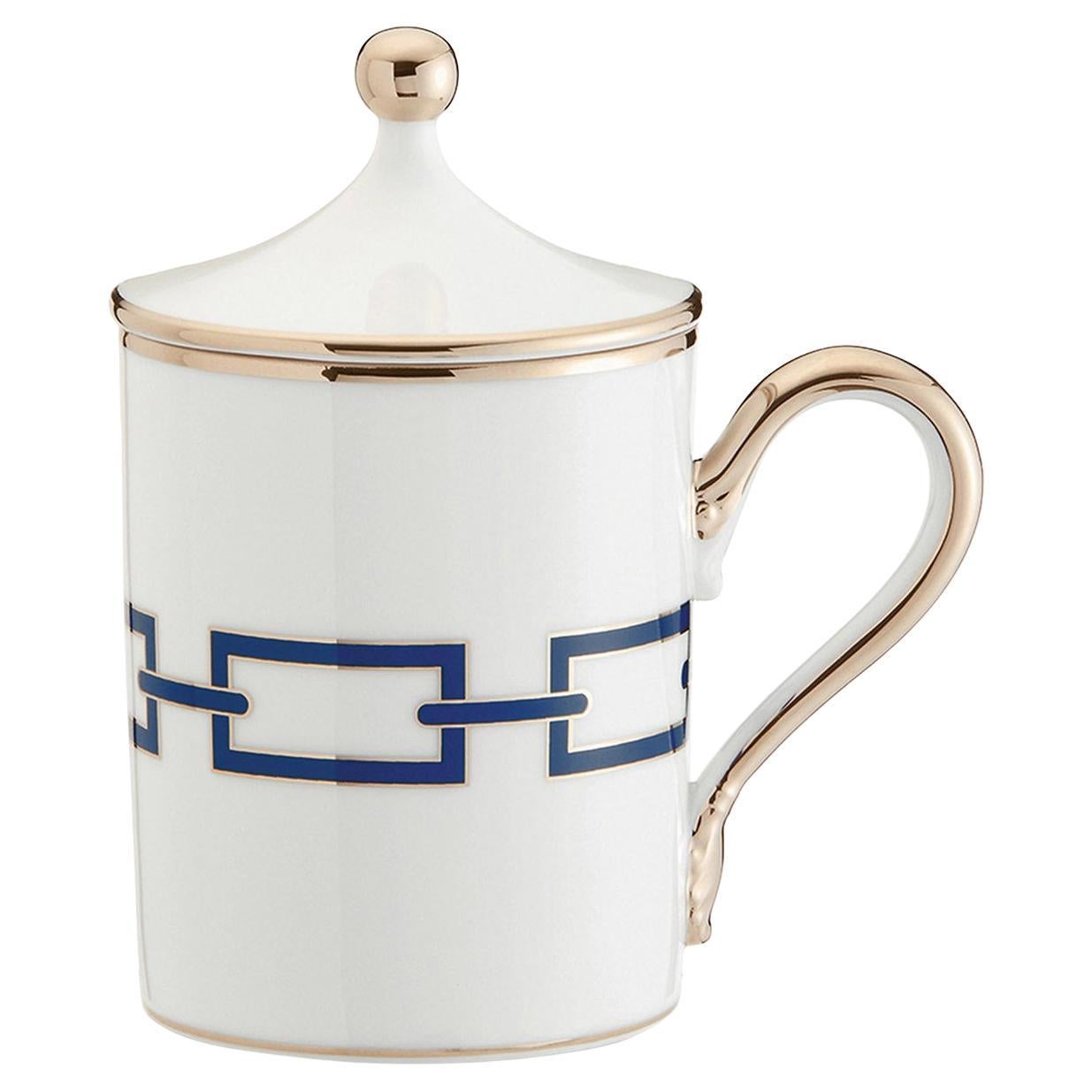 Tasse Zaffiro Catene avec couvercle par GINORI 1735