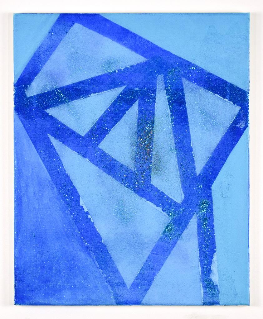 Abstract Composition è un dipinto originale realizzato da Caterina Feng in  2014.

Tecnica mista su tela.

Firmato e datato dall'artista sul retro.

Una composizione astratta colorata di colore azzurro, perfetta per dare un tocco contemporaneo alla