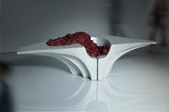 Sillón escultórico de silicona y jesmonita de Eduard Locota