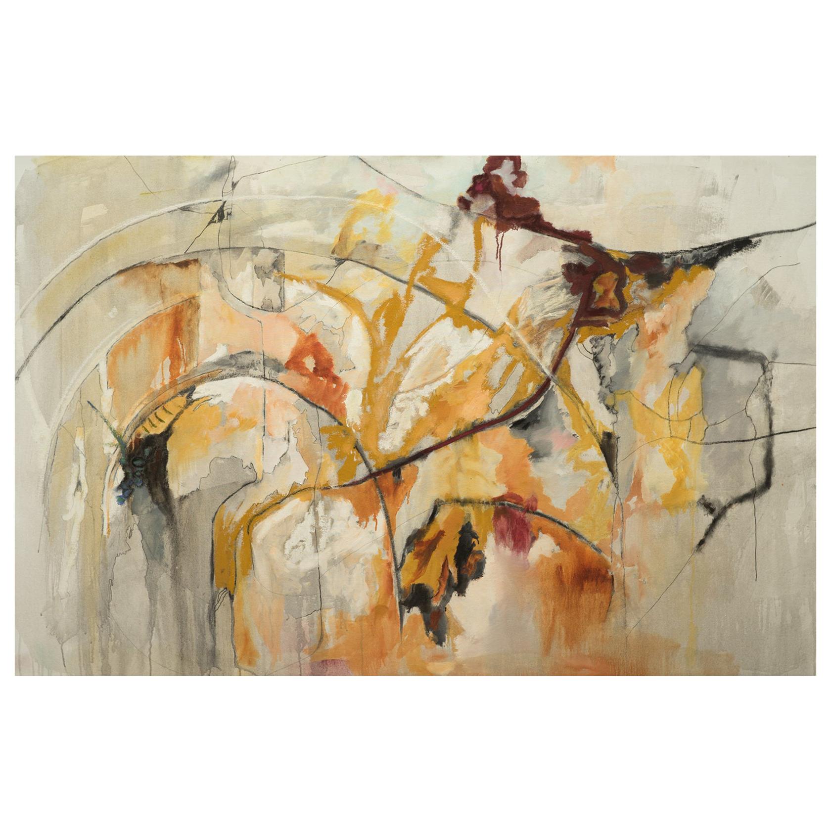 "Cathedral," A Large Framed Abstract Painting by Kathi Robinson Frank