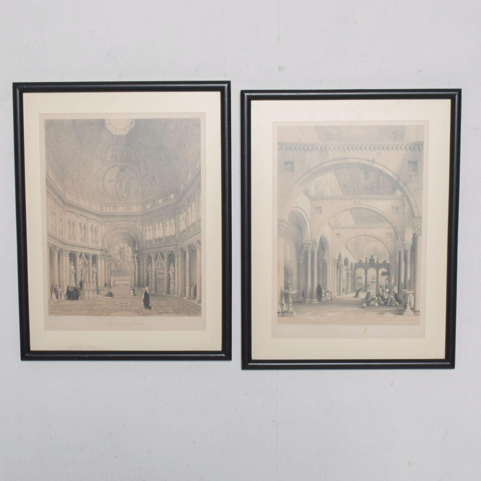Italienische Architekturszene-Lithographie, 1980er Jahre, Kathedrale, Kunst (Ende des 20. Jahrhunderts)