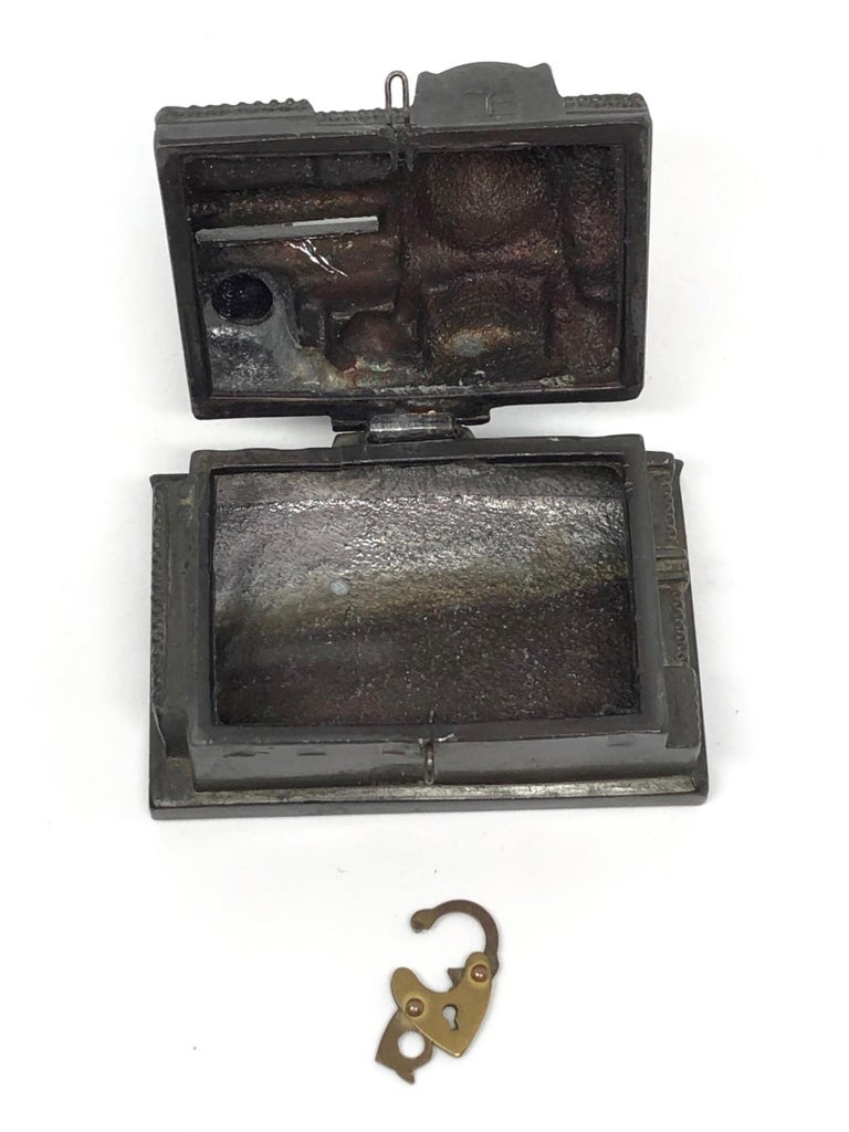 Cathedral Church Souvenir Metal Building Money Box Piggy Bank, Vintage