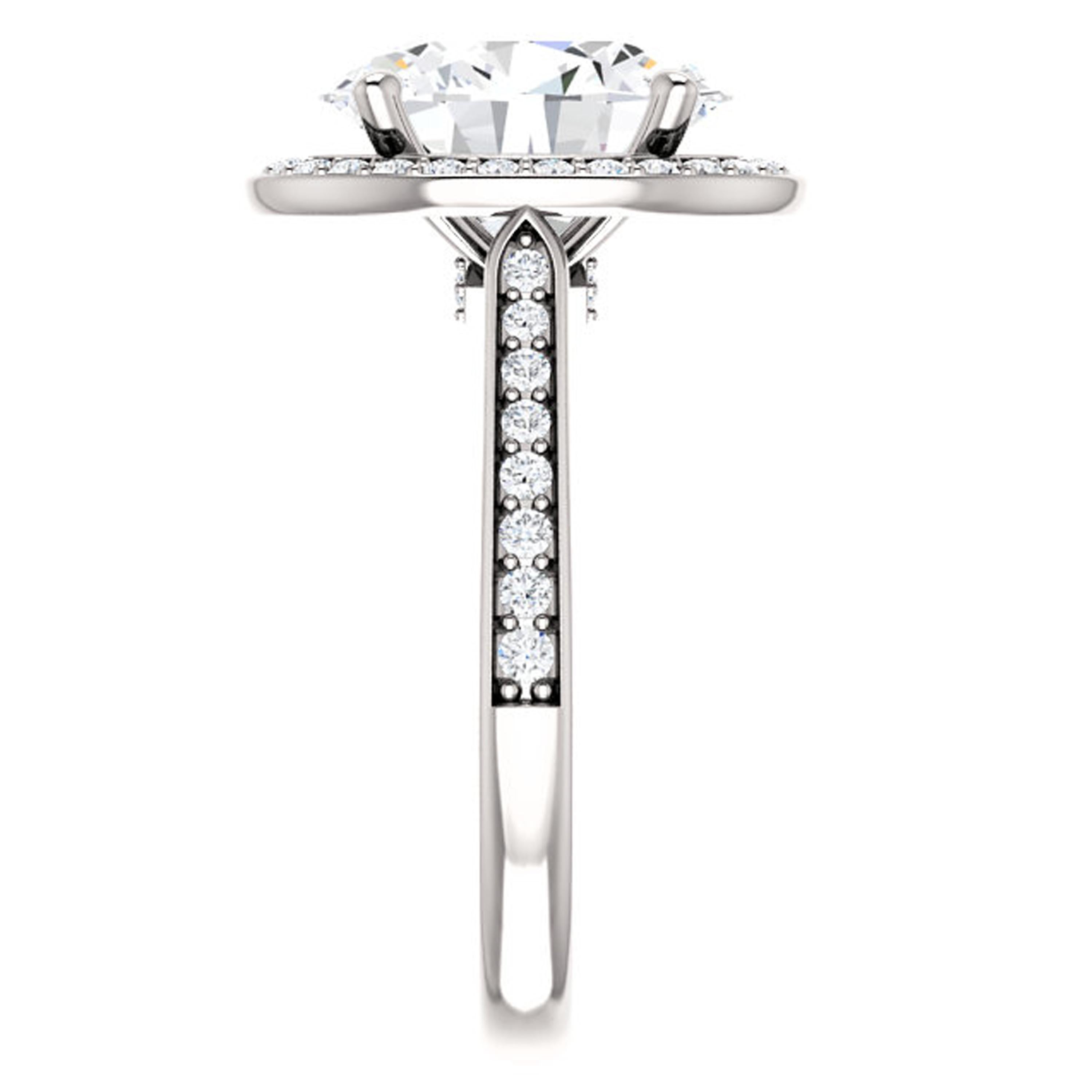 cathedral moissanite ring