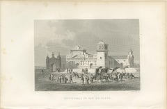 Cathedral of San Salvador – Antique Central America Architectural Engraving 1867
