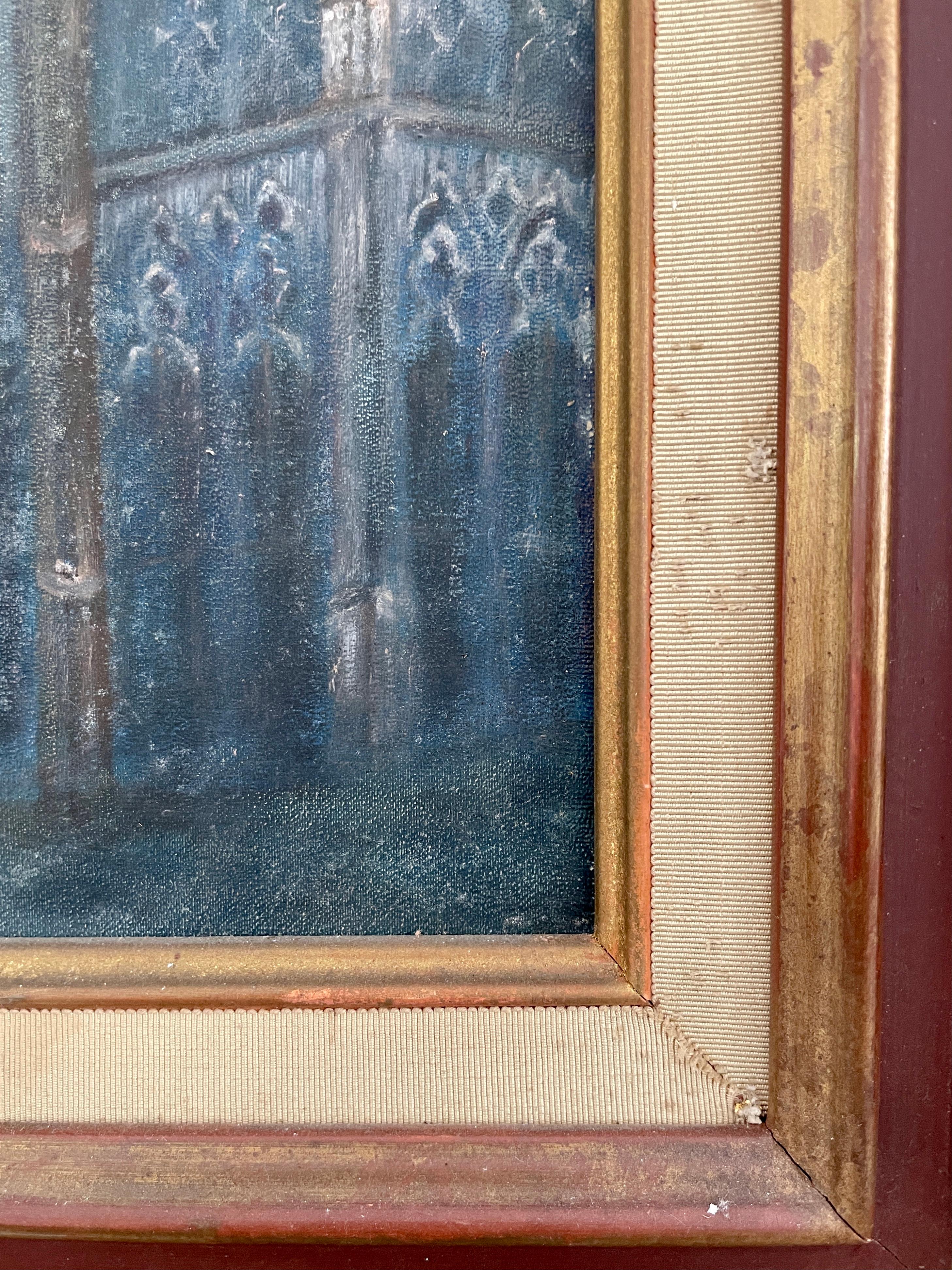 Late 20th Century Cathedral Painting
