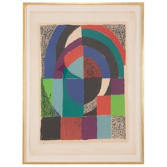 "Cathedrale, 1971" Lithograph in Colors by Sonia Delaunay