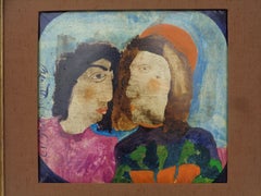 Catherine Senitt-Harbison, figurales Ölgemälde auf Leinwand, 1960-1970