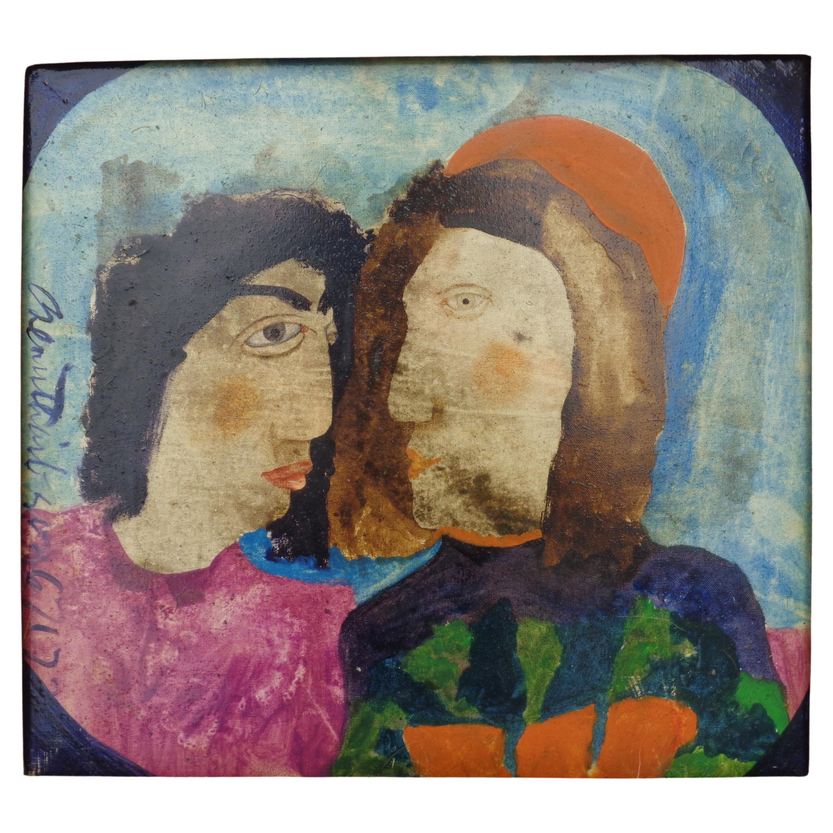 Canadian Catherine Senitt-Harbison Figural Oil Painting on Canvas, 1960-1970