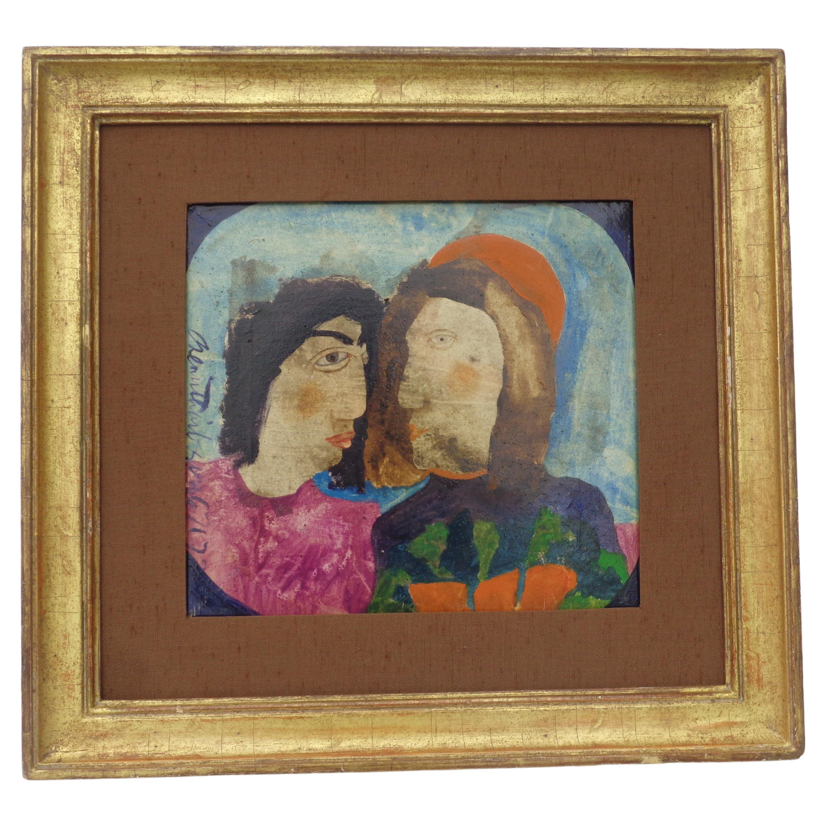 Catherine Senitt-Harbison Figural Oil Painting on Canvas, 1960-1970 In Good Condition In Rochester, NY