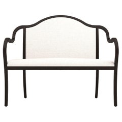 Catherine 2 Seat Sofa - Handcrafted Modern Victorian Sofa in Stained Wood
