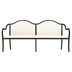 Catherine 3 Seat Sofa - Handcrafted Modern Victorian Sofa in Stained Wood